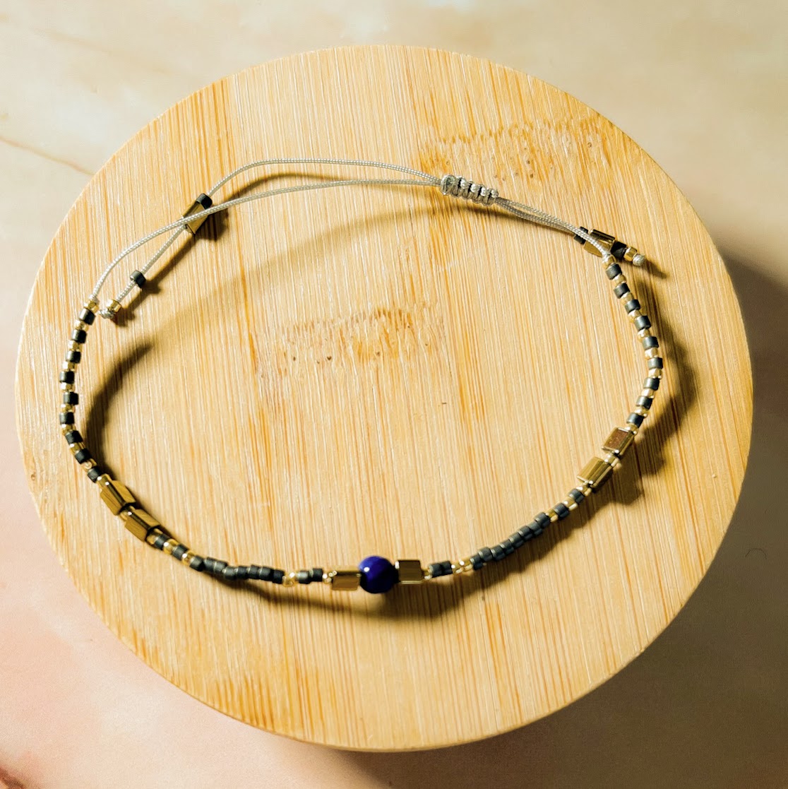 Miyuki: Gemstone and Seed Bead Thread Bracelet