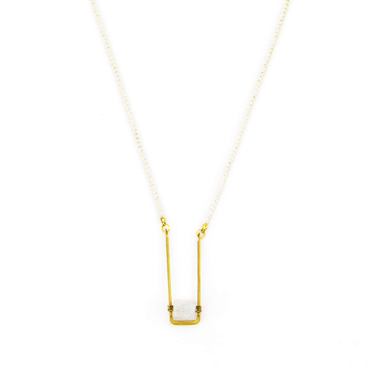 【OV】cube sugar necklace Serein S925 Sterling Silver Sugar Cube Diamond Necklace