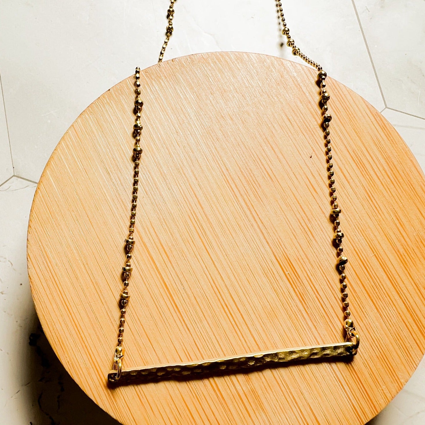Sprig: Hammered Bar Necklace