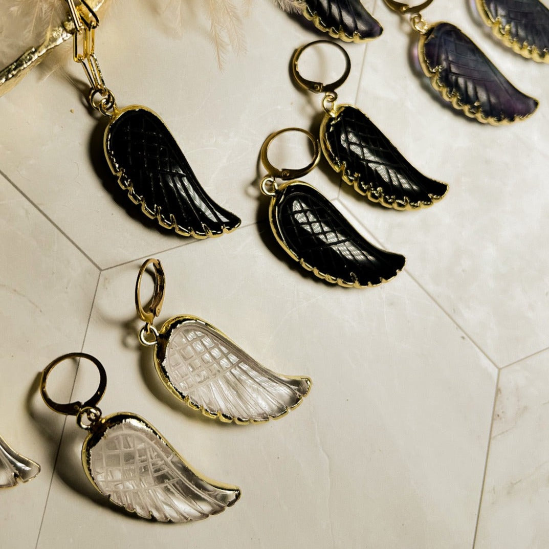 Angelica : Angel Wing Gemstone Earring