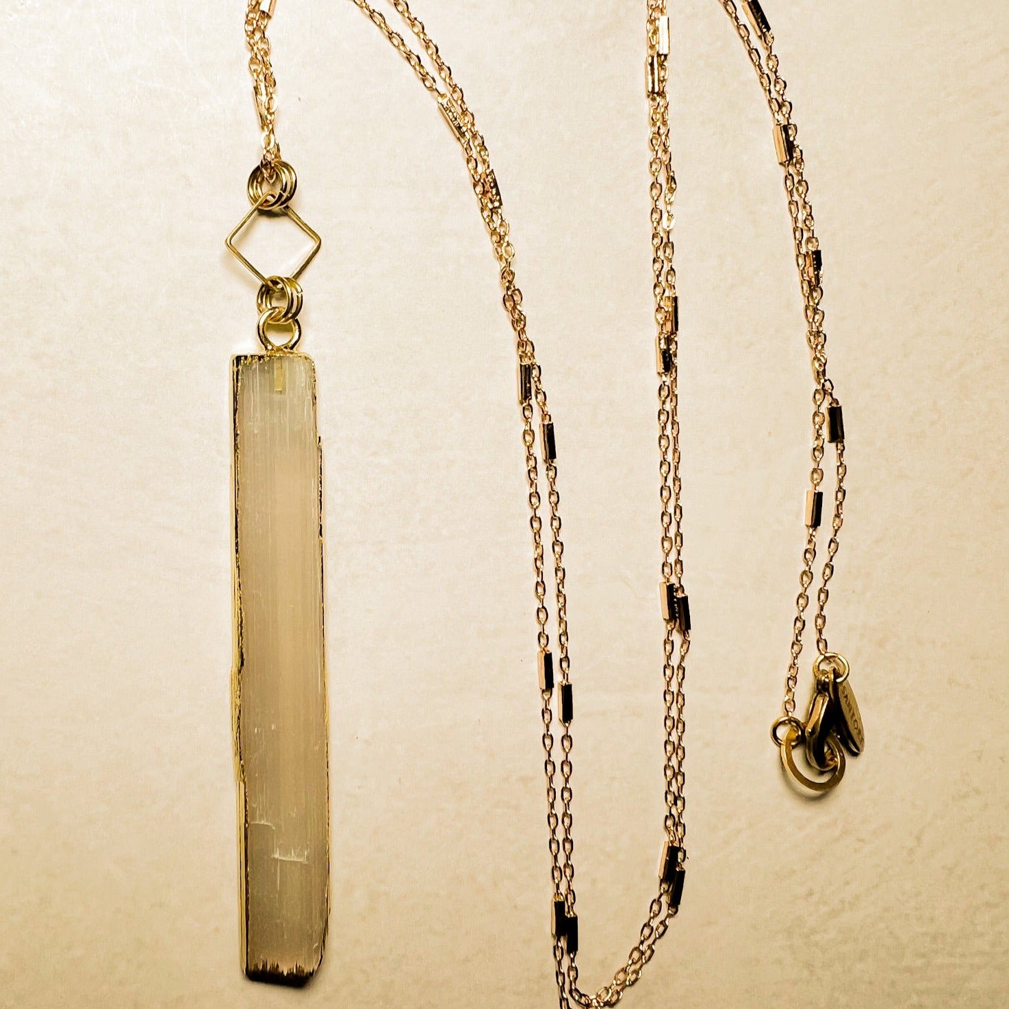 Frida: Selenite Stick Long Necklace