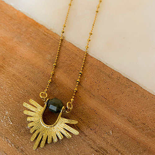 Antigua Collection: Apatite Sun Necklace
