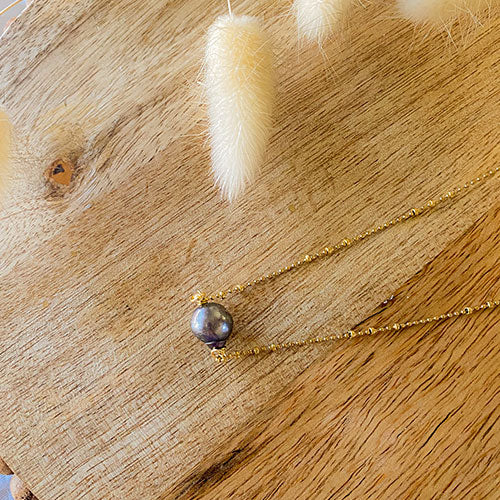 Big Solitaire Pearl on Fancy Chain