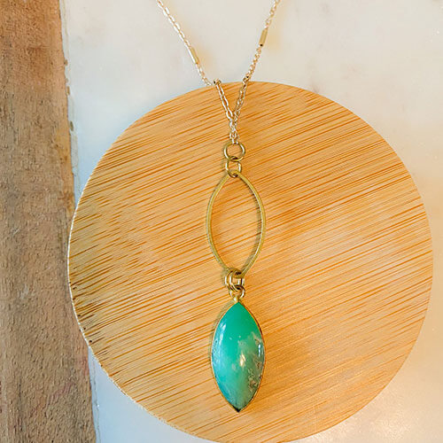 Chrysoprase Marquise Drop