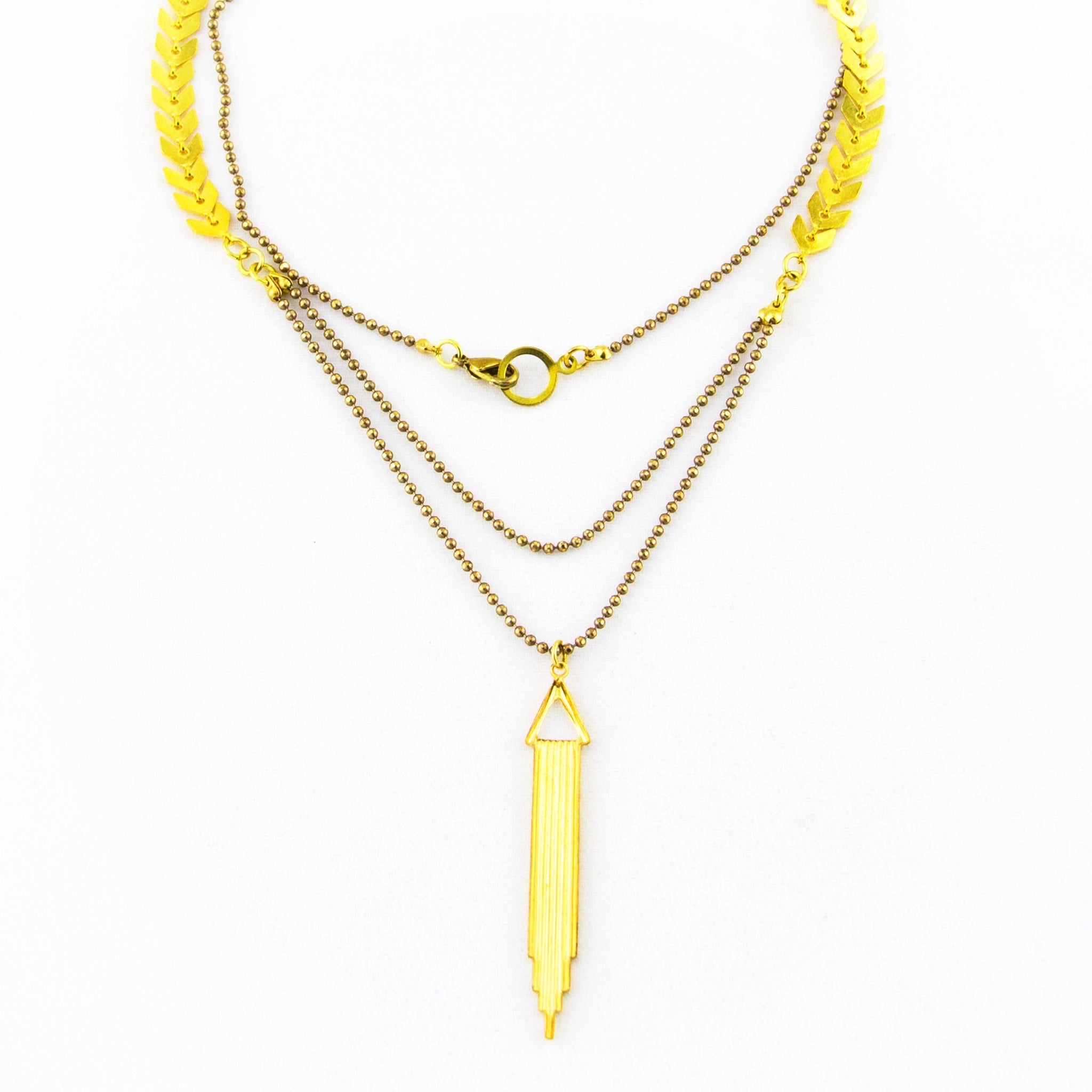 Deco Pendant Chain Necklace