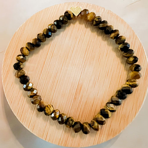 Gemma Heart: Gemstone Heart Stretch Bracelet