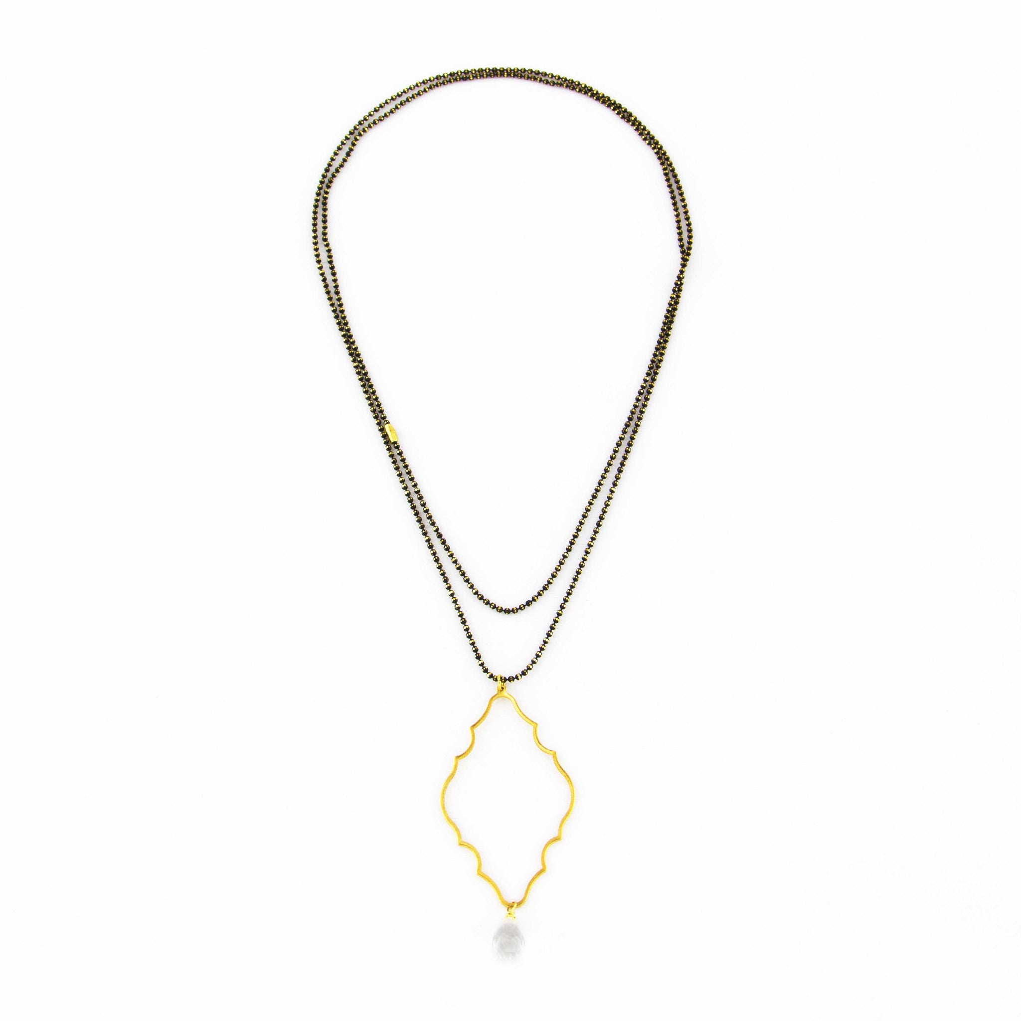 Trefoil Necklace: Gothic Dew Drop Long Necklace