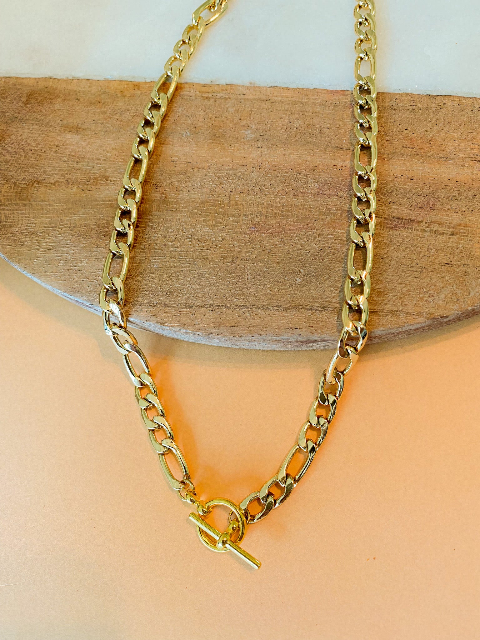 Golden Power Chain Necklace
