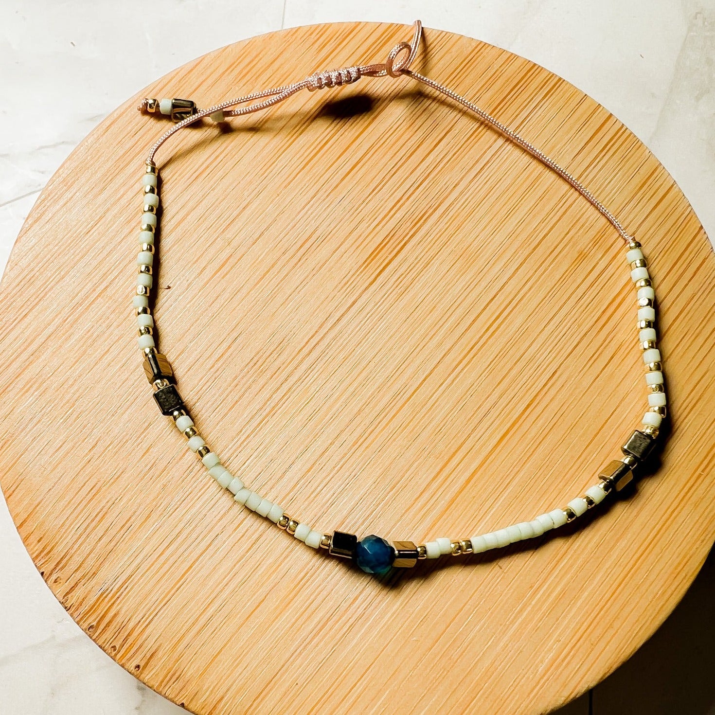 Miyuki: Gemstone and Seed Bead Thread Bracelet – Santore Company