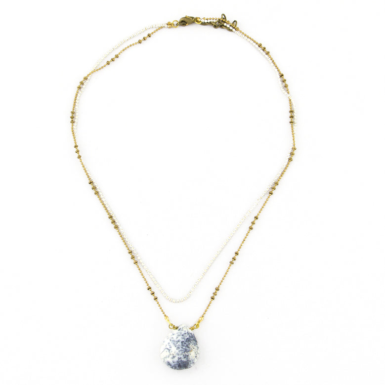 Dendrite Opal Pendant Necklace