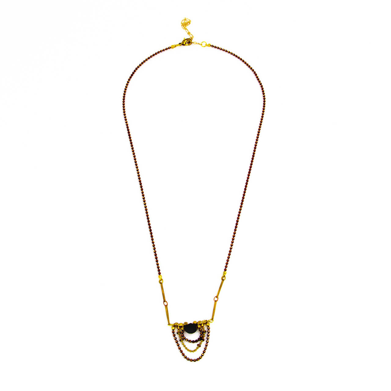 Garnet Drape Necklace