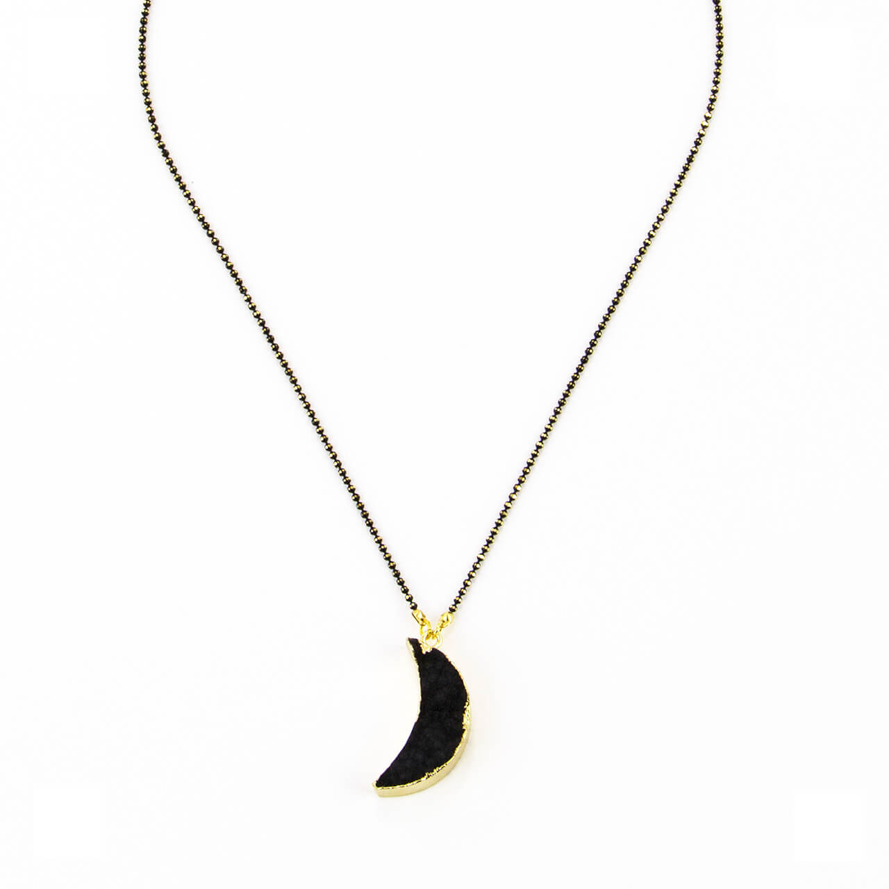 Druzy Black Moon Necklace