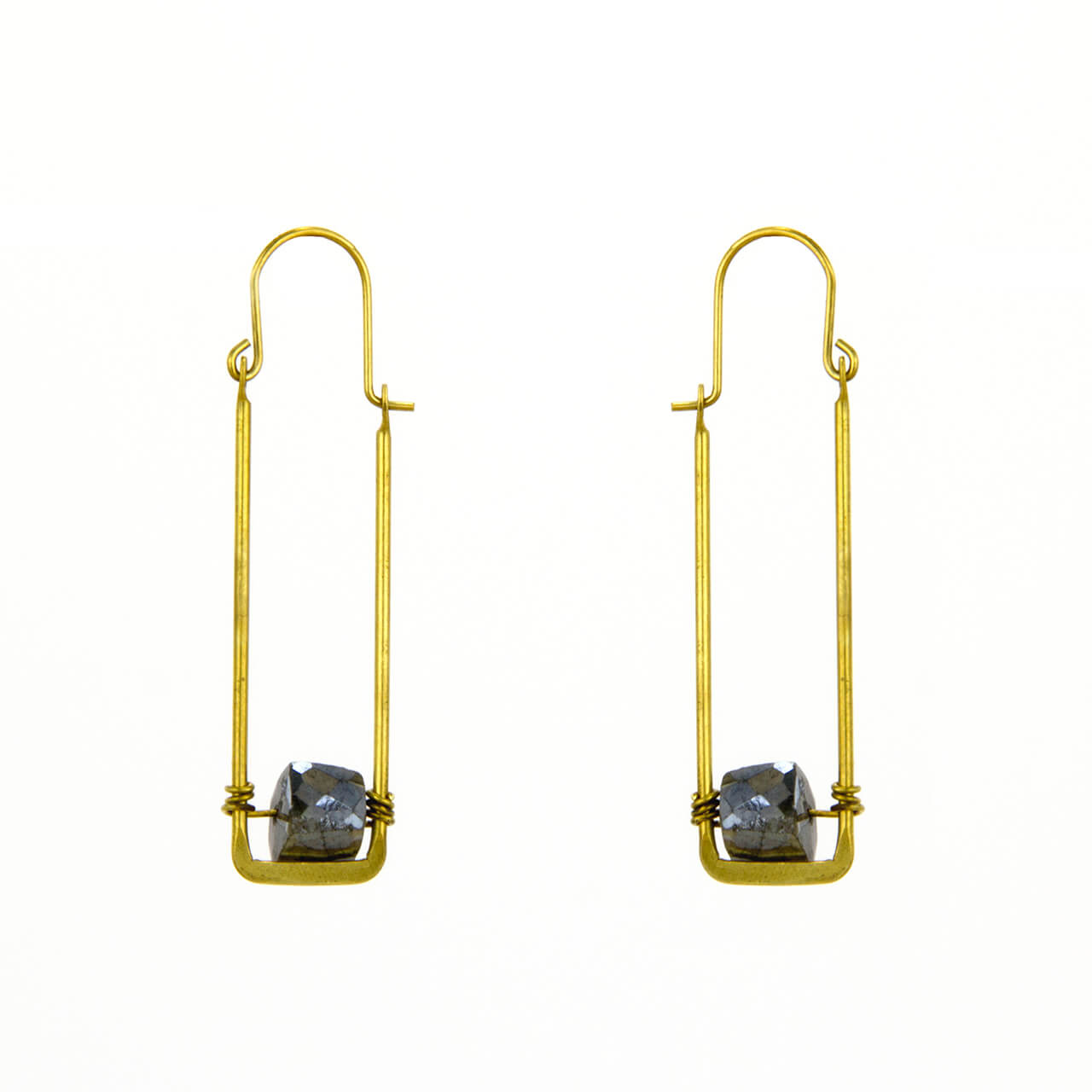 Cube Collection: Floating Sugarcube Rectangle Earring