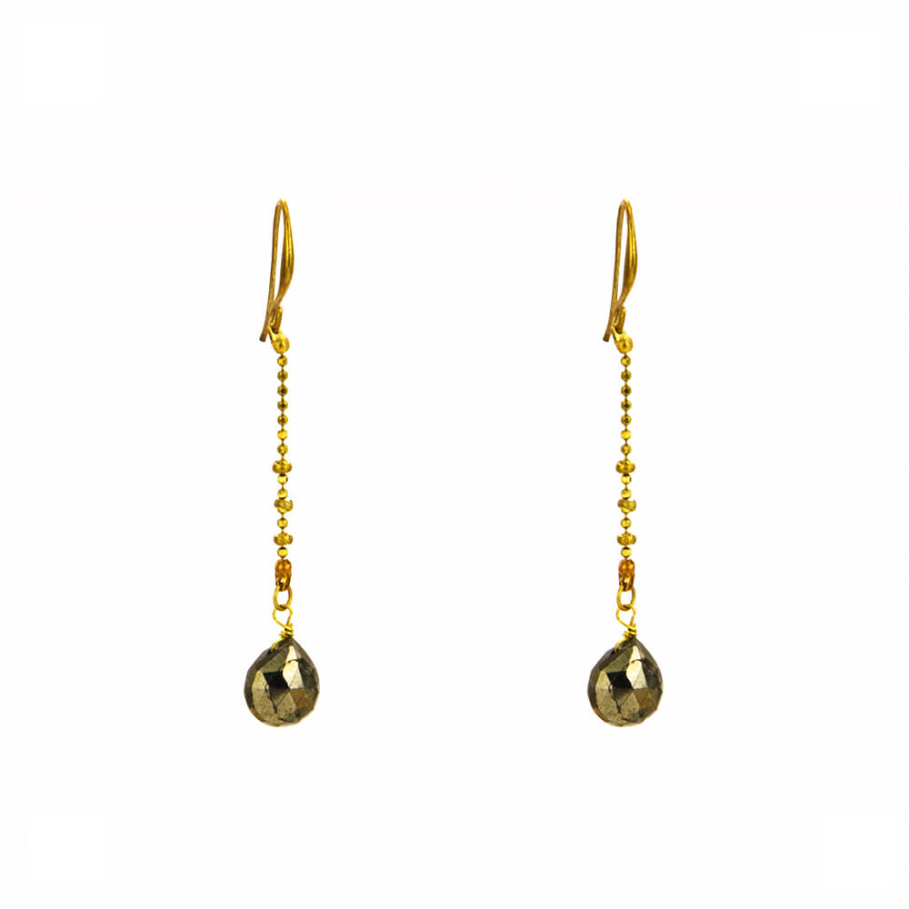 Gemstone and Chain Earring