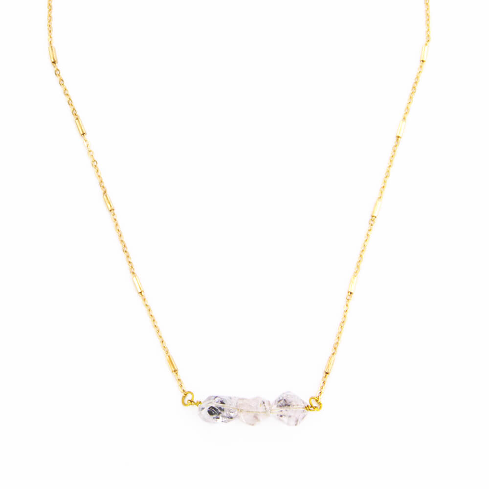 Herkimer Diamond Triple Necklace