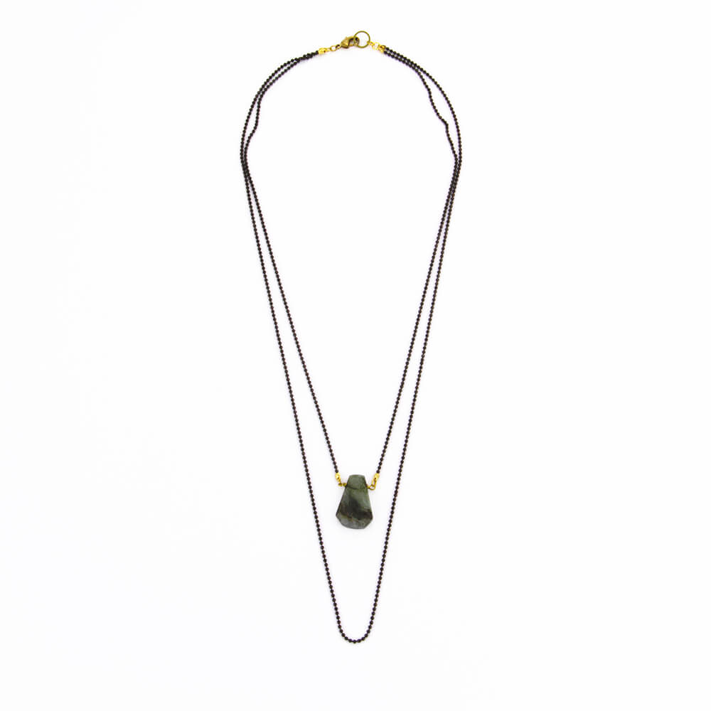 Labradorite Double Chain Necklace