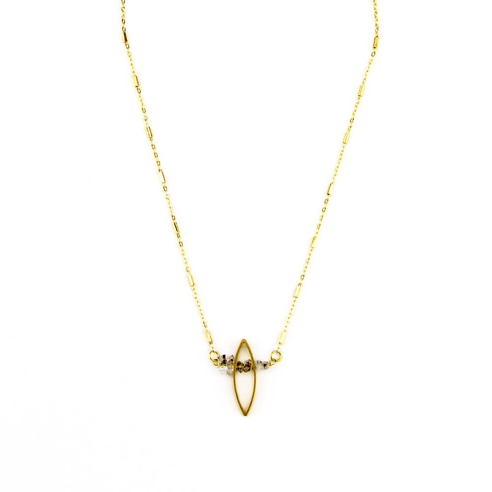 Herkimer Baby Marquise Necklace