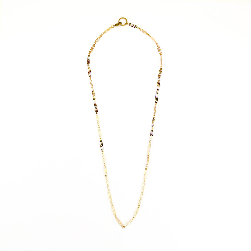 Gold Deco Chain Necklace