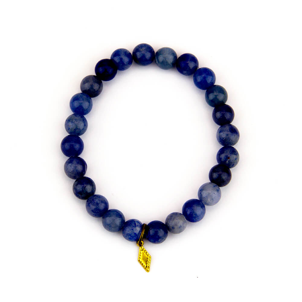 Blue Adventurine Stone Mala Bracelet