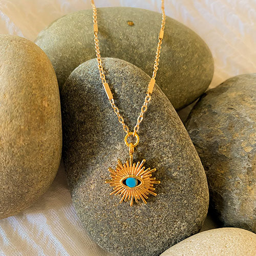 Mara: Illuminated Eye of Protection Necklace