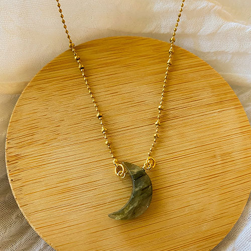 Glow In The Dark Silver Crescent Moon Necklace – The Wistful Woods