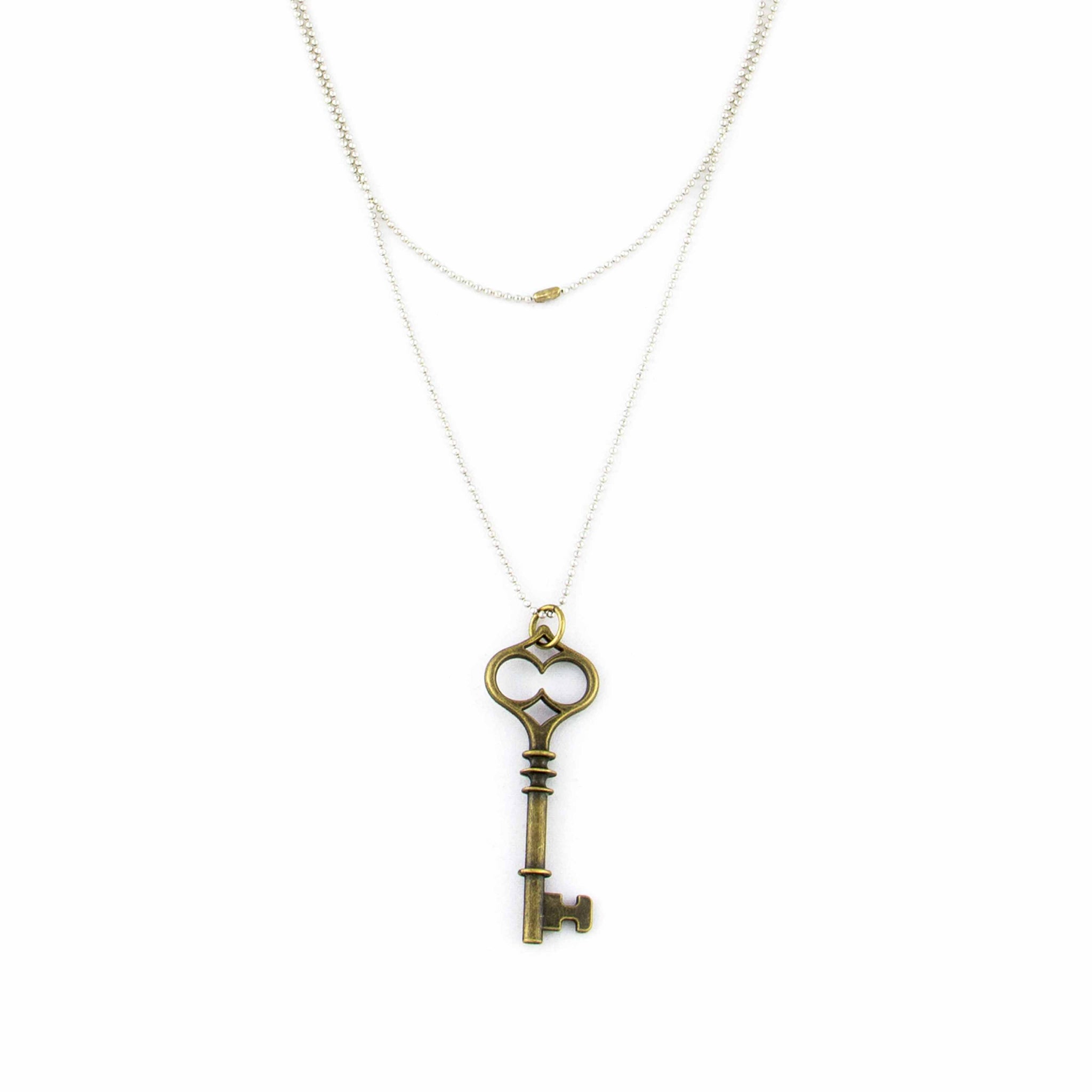 Long Necklace with Key Pendant