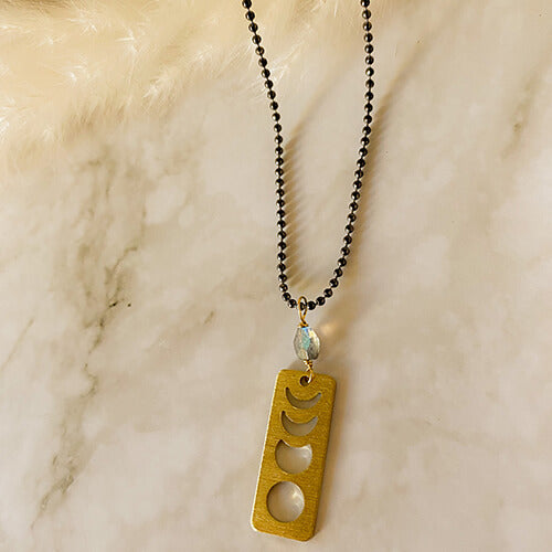 Moon Phase Bar Necklace