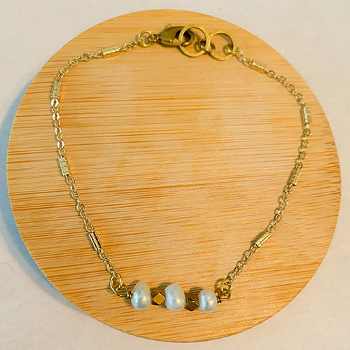 Triple Pearl Simple Necklace or Bracelet